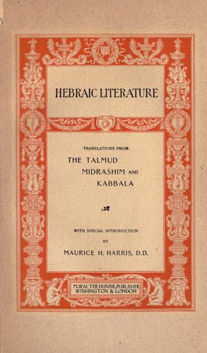 Cover for Hebraic literature