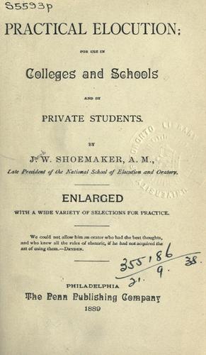 Cover for Practical elocution
