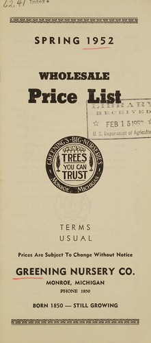 Cover for Price list, wholesale