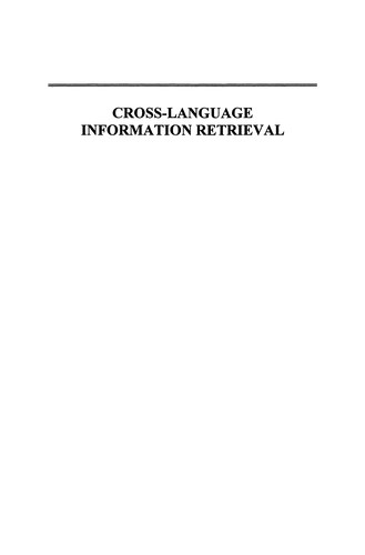 Cover for Cross-Language Information Retrieval