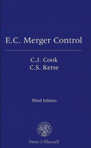 Cover for E.C. merger control