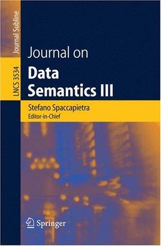 Cover for Journal on Data Semantics III (Lecture Notes in Computer Science)