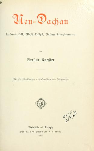Cover for Neu-Dachau