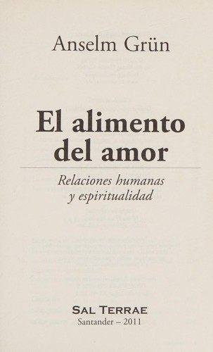Cover for El alimento del amor