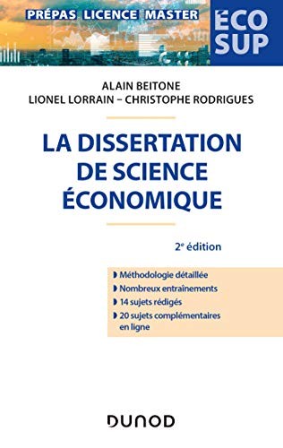 Cover for La dissertation de science économique - 2e éd.