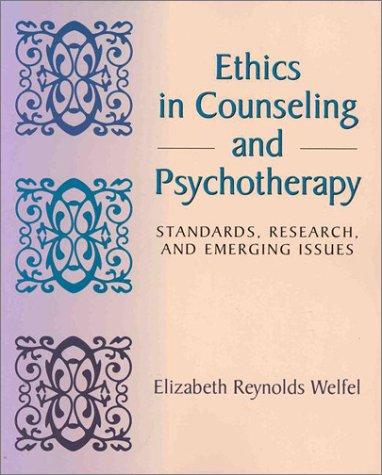 Cover for Ethics in counseling and psychotherapy