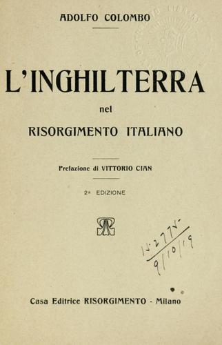 Cover for L'Inghilterra del risorgimento italiano