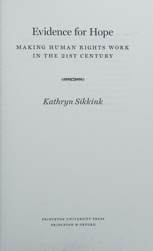 Cover for Evidence for hope