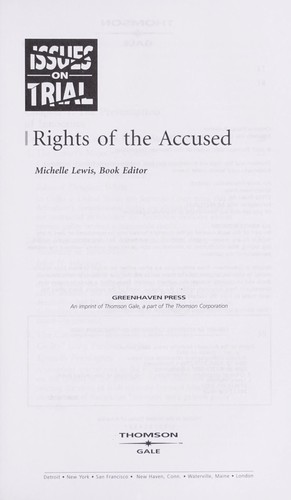 Cover for Rights of the accused