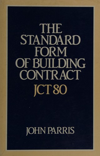 Cover for The standard form of building contract