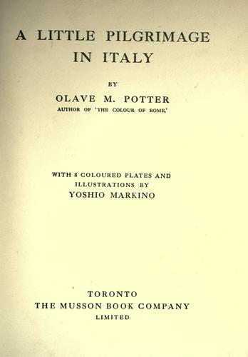 Cover for A little pilgrimage in Italy