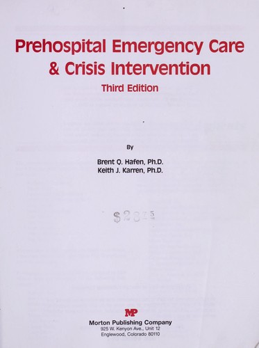 Cover for Prehospital Emergency Care & Crisis Intervention