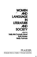 Cover for Women and language in literature and society