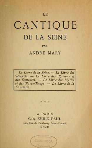 Cover for Le cantique de la Seine