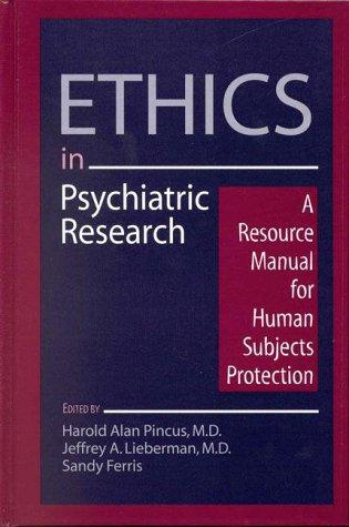 Cover for Ethics in Psychiatric Research