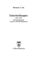 Cover for Entscheidungen, 1949-1953