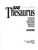 Cover for SAE thesaurus
