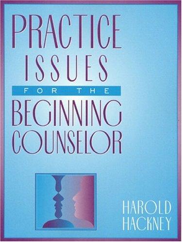 Cover for Practice Issues for the Beginning Counselor