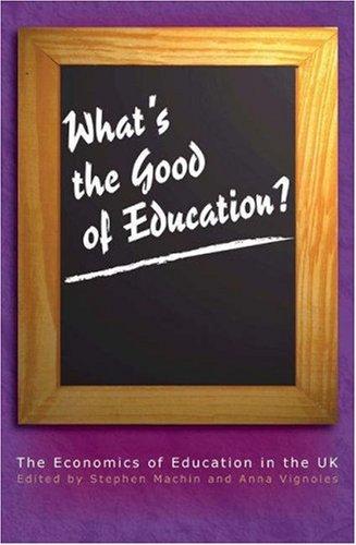 Cover for What's the good of education?