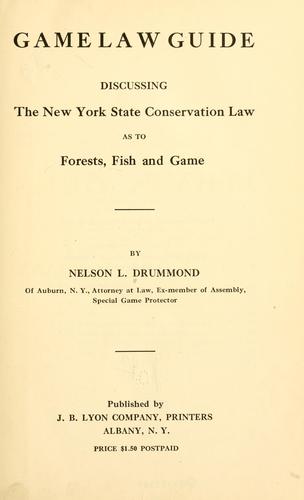 Cover for Game law guide