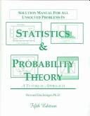 Cover for Solutions Manual for All Unsolved Problems in Statistics & Probability Theory