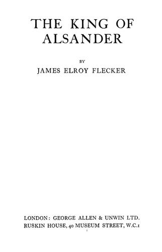 Cover for The king of Alsander