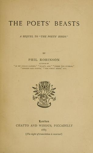 Cover for The poets' beasts