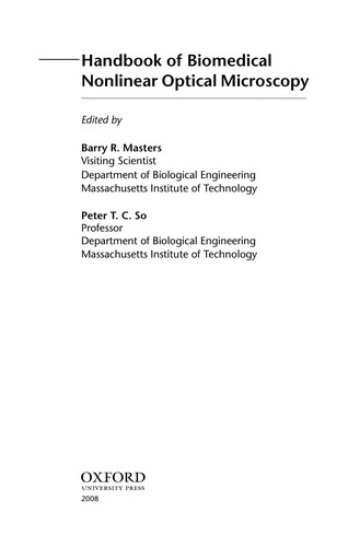 Cover for Handbook of biomedical nonlinear optical microscopy