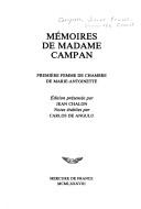Cover for Mémoires de Madame Campan, première femme de chambre de Marie-Antoinette