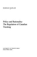 Cover for Policy and rationality