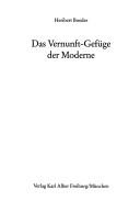 Cover for Das Vernunft-Gefüge der Moderne