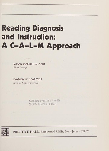 Cover for Reading diagnosis and instruction