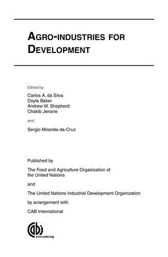 Cover for Agro-industries for development