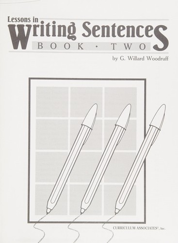 Cover for Lessons in writing sentences