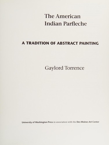 Cover for The American Indian parfleche
