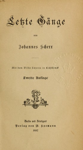 Cover for Letzte Gänze