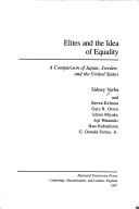 Cover for Elites and the idea of equality