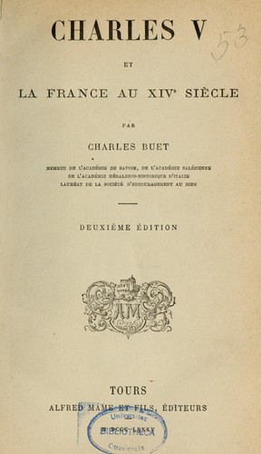 Cover for Charles V et la France au XIVe siècle