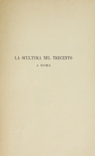 Cover for La scultura nel trecento in Roma