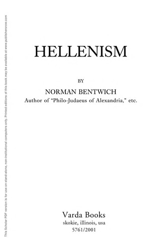 Cover for Hellenism