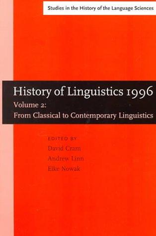 Cover for History of linguistics, 1996
