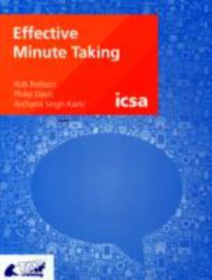 Cover for Effective Minute Taking