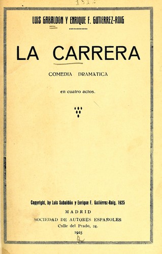 Cover for La carrera