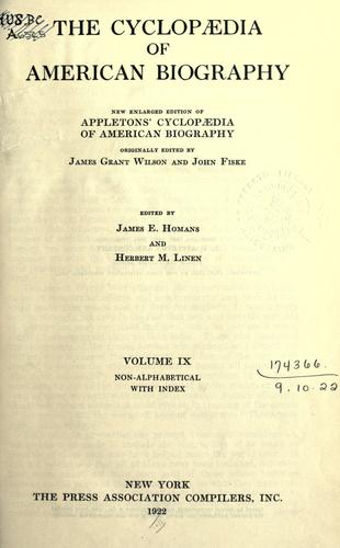 Cover for The Cyclopaedia of American biography.