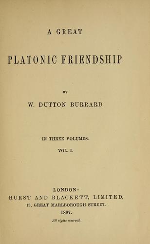 Cover for great platonic friendship