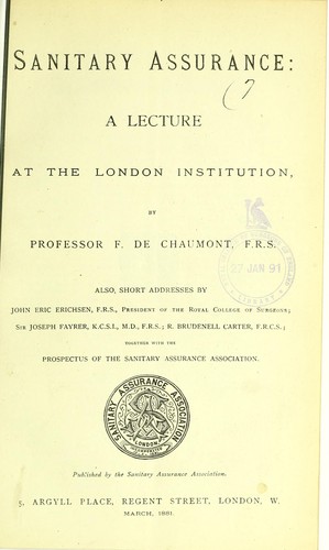 Cover for Sanitary assurance