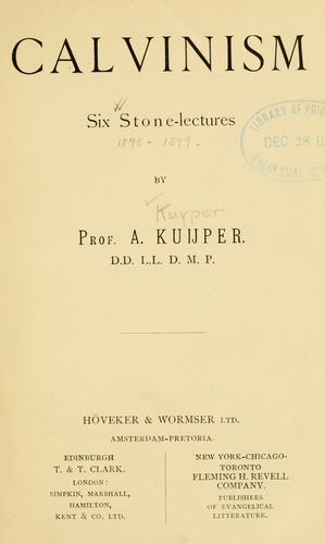 Cover for Calvinism