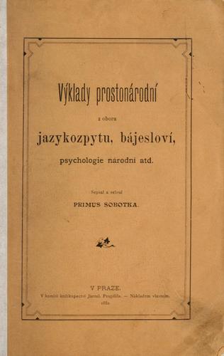 Cover for Výklady prostonárodní z oboru jazykozpytu, bájesloví