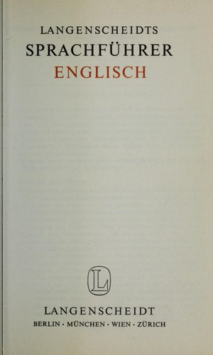 Cover for Langenscheidts Sprachfu hrer Englisch