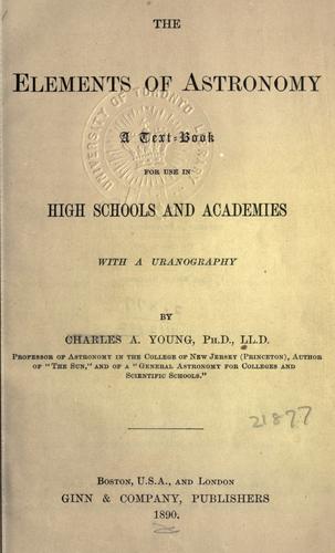 Cover for Elements of astronomy.